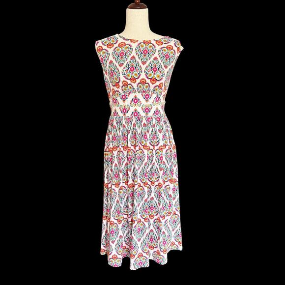 Boden Dresses & Skirts - Boden Dress Womens Small Multi Floral Print Sleeveless Midi EcoVero Pockets New